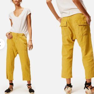 Nili Lotan Luna Pants in Mustard Yellow Size 8